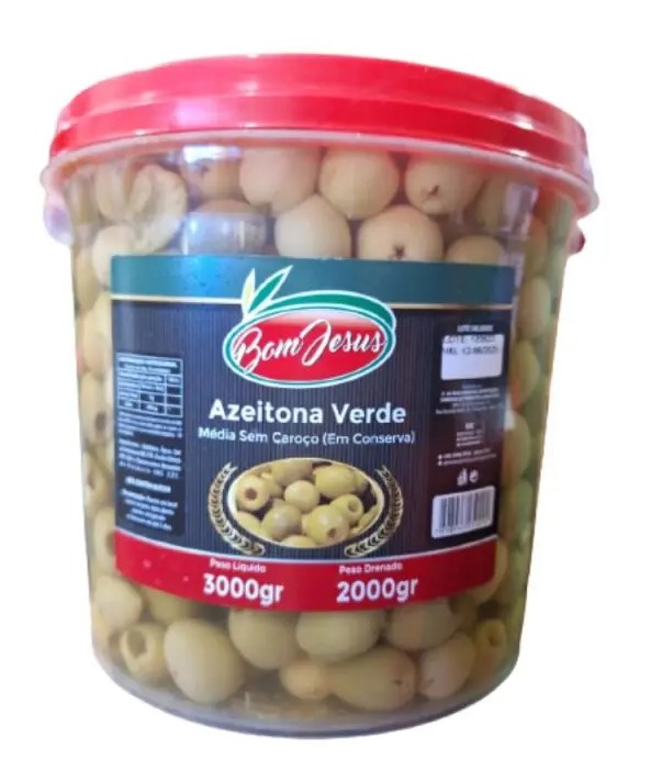 AZEITONA VERDE S/ CAROÇO BOM JESUS BD 2KG