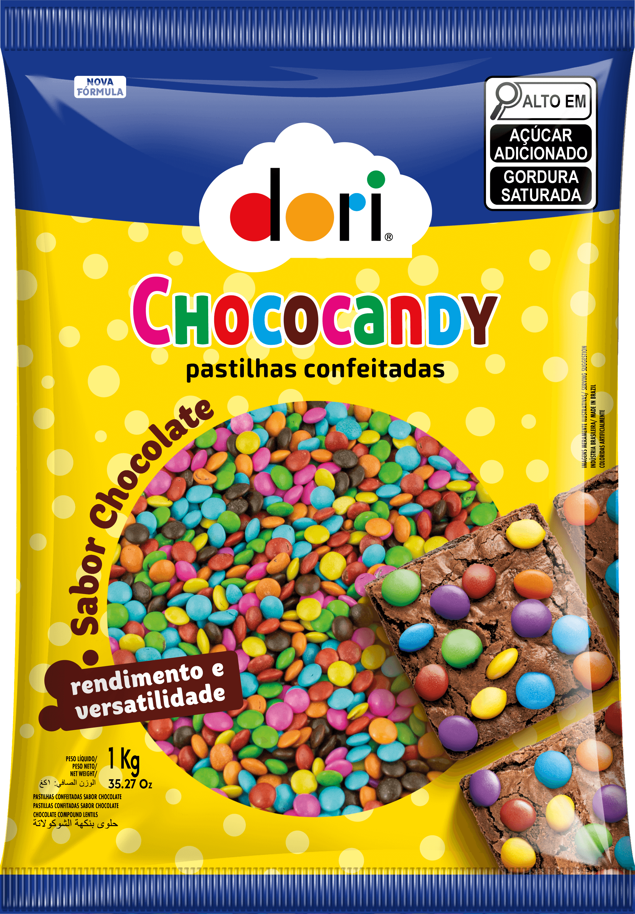 CHOCOCANDY PASTILHA CONF COLORID PCT 1KG