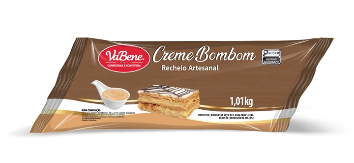 RECHEIO ARTESANAL VABENE 1,01KG CREME BOMBOM